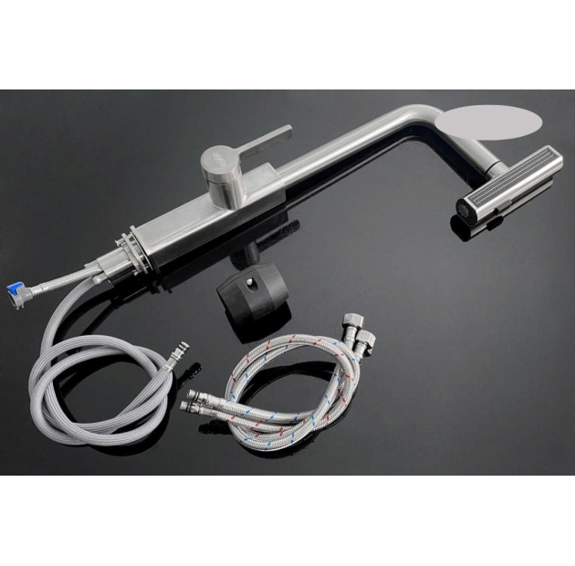 Vòi Rửa Chén Dây Rút Inox Mờ 304 (VC84)