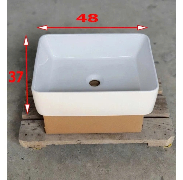Lavabo Đặt Bàn Trắng Chữ Nhật LUSENTER (LB61)